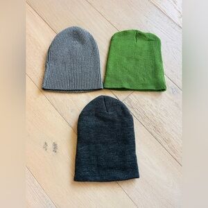Set of Three Adult Size Winter Beanie Hats Snowboard or Skiing Must Have